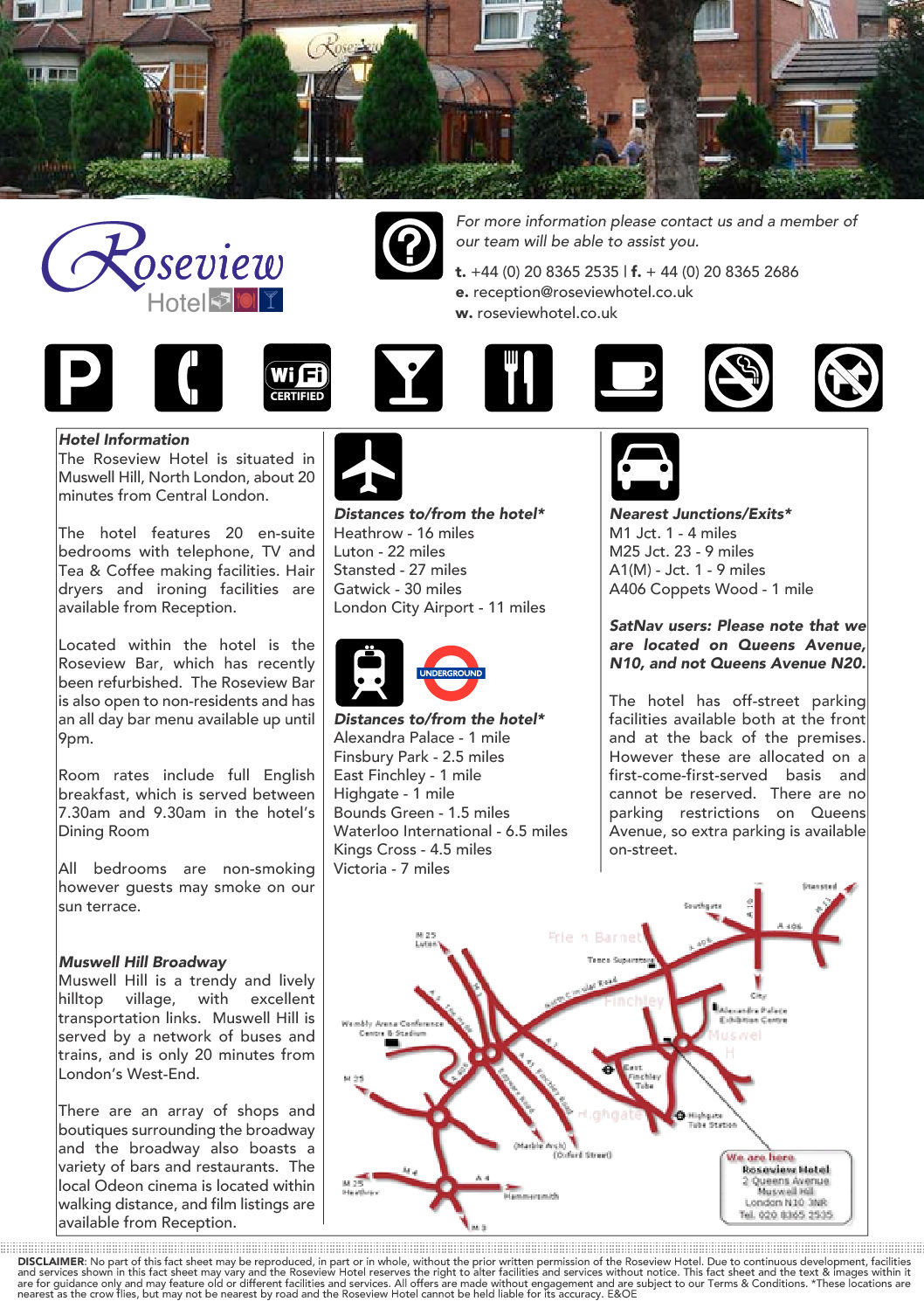 Roseview_Factsheet - Muswell Hill Hotel